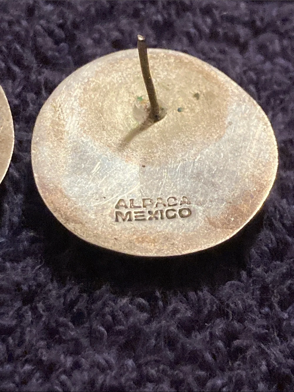 Mexican Alpaca Round Stud Earrings